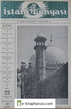 İslam Dünyası M.raif Ogan - Sayı 22 22 Ağustos 1952 kitabı indir