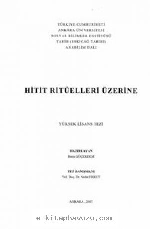 Hitit-Ritelleri-Zerine-About-The-Hittite-Rituals kiabı indir