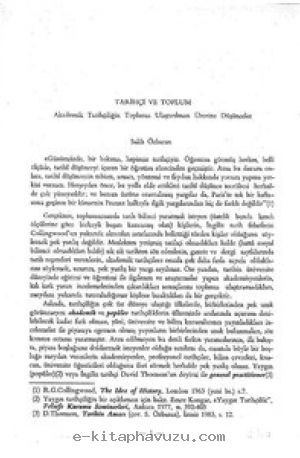 Salih Özbaran -Tarihçi Ve Toplum